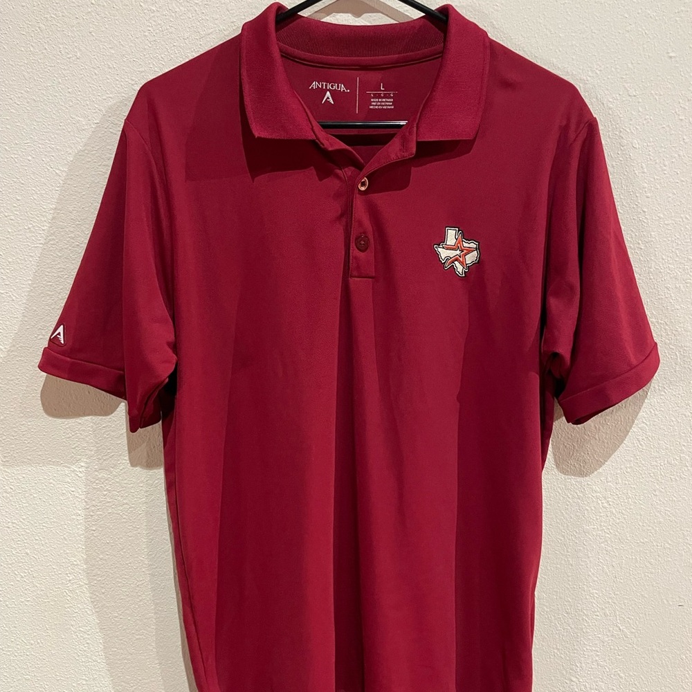 Throwback Houston Astros Maroon Polo